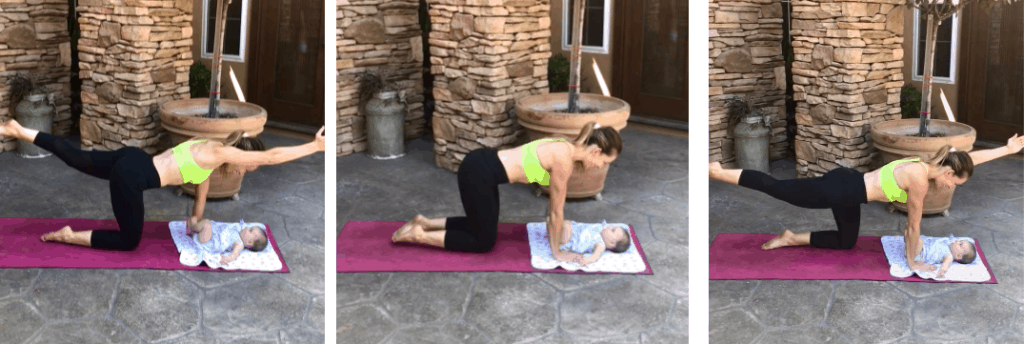 Exercises To Tighten Your Tummy postpartum. Bird dog