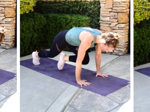 HIIT workout at home mountain climbers