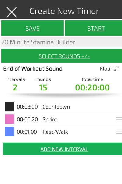 an image showing how to set an interval time to do a treadmill hiit workout for fat loss