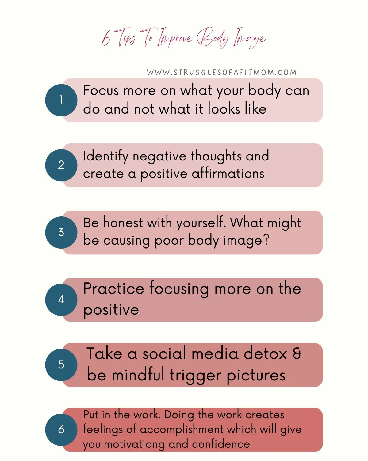infographic to improve body image.