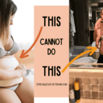 Infographic showing how a waist trainer cannot flatten your stomach after pregnancy